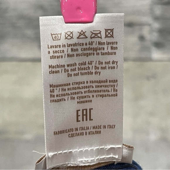 OSÉREE Side Tie Stretch Recycled Polyamide Blend Bikini Bottoms - Blue Sz-M - Picture 9 of 9